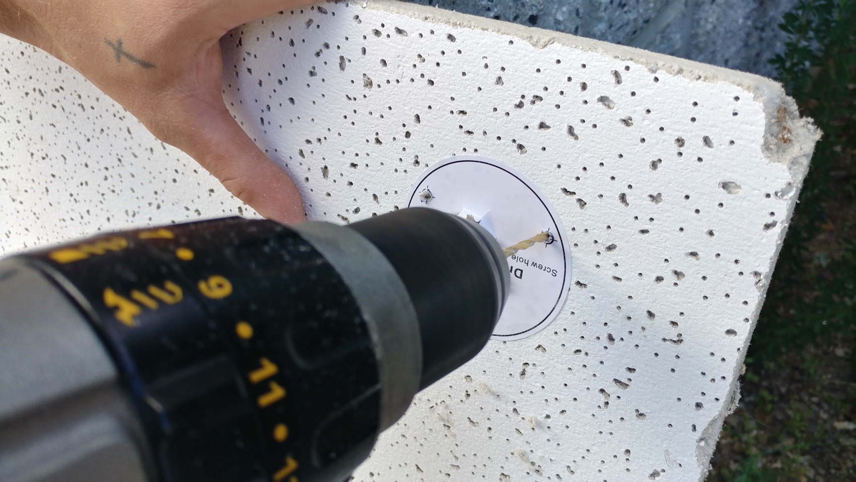 drill holes