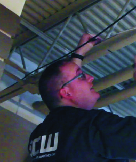 we used zip ties because the beams were metal