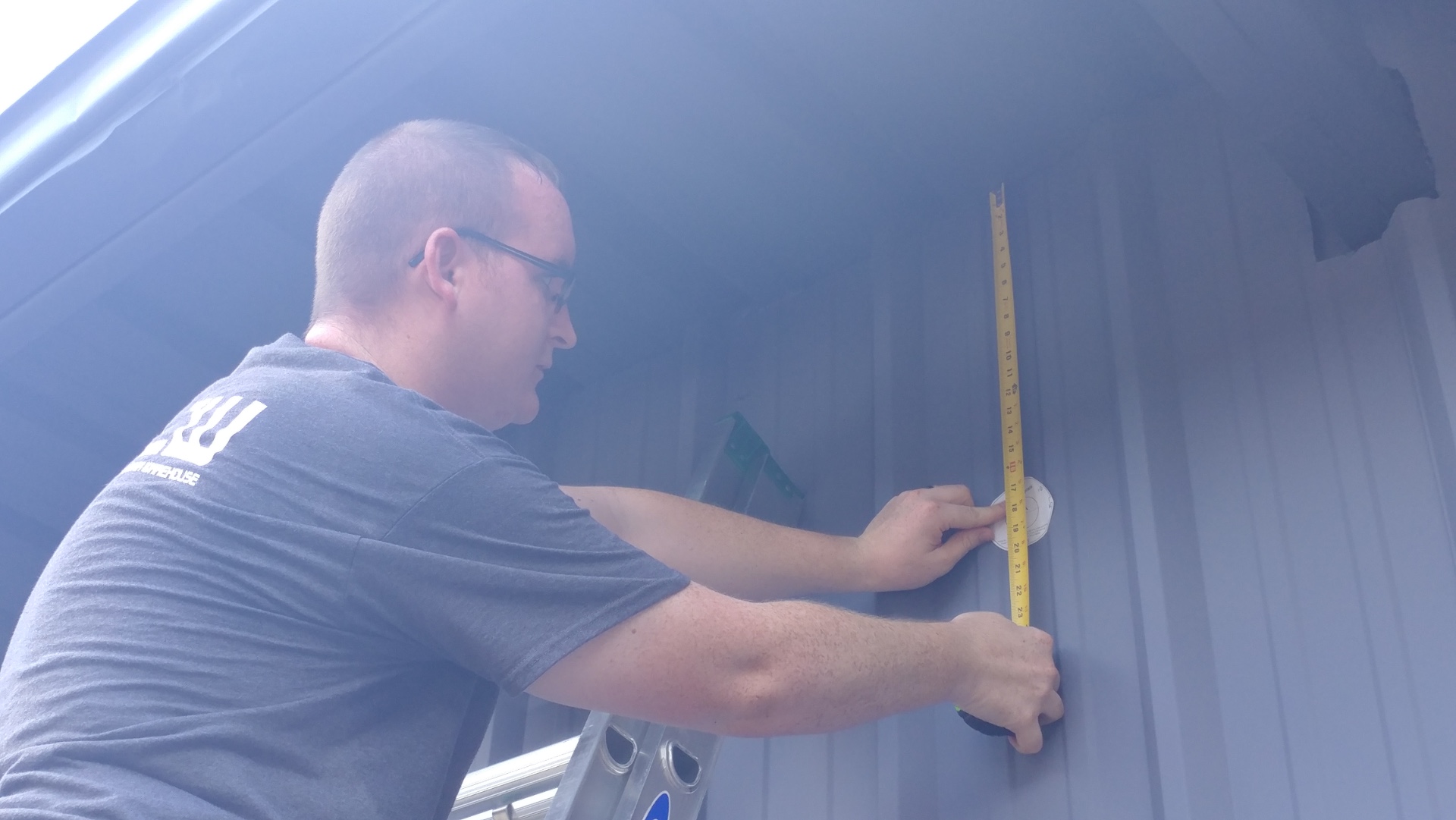 template sticker on metal siding