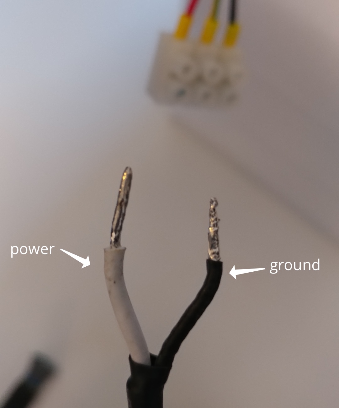 white is power, black is ground