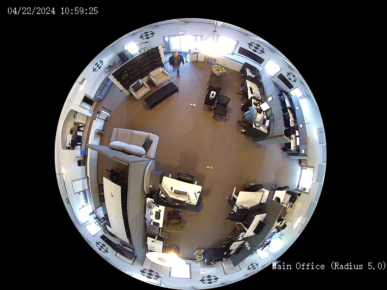 The Radius 5.0 - 26P5M - 5MP 360° Fisheye Dome Camera