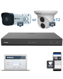 The 4MP Admiral Series (4MP is 2 x 1080P) - 12 Channel HD Customizable Security Camera System
