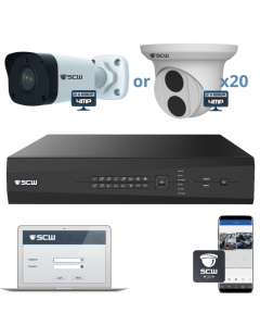 The 4MP Admiral Series (4MP is 2 x 1080P) - 20 Channel HD Customizable Security Camera System