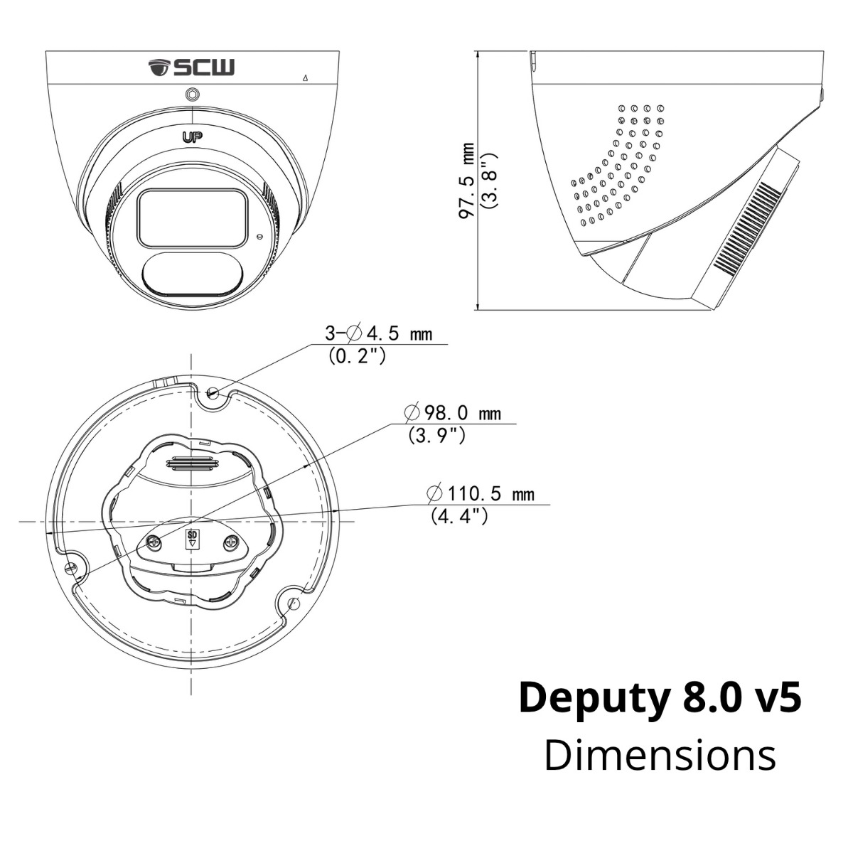 The Deputy 8.0 v5 - 26DF8-V5 - 4K (8MP) Wide Angle Fixed Lens AI Turret Camera