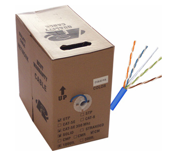 1000ft Network CAT5e, PVC, FULL COPPER (Commercial Grade) SCW-CAT5-1000