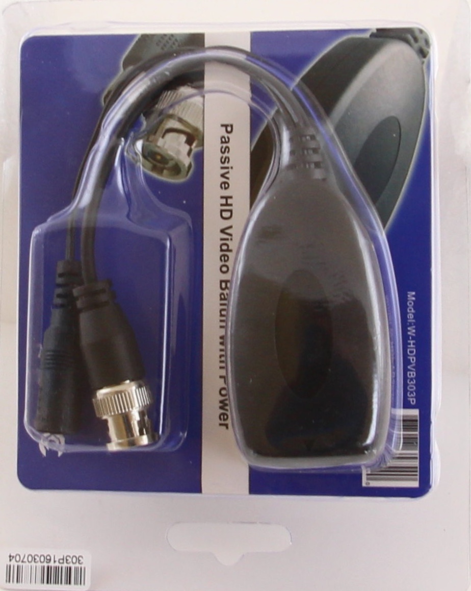 Passive Video Cat5 Balun (with power) SCW-B303