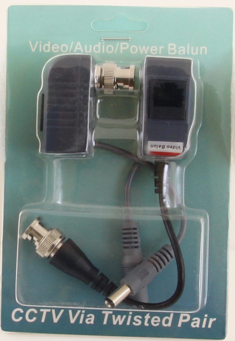 Passive Video Cat5 Balun (with power) SCW-B303