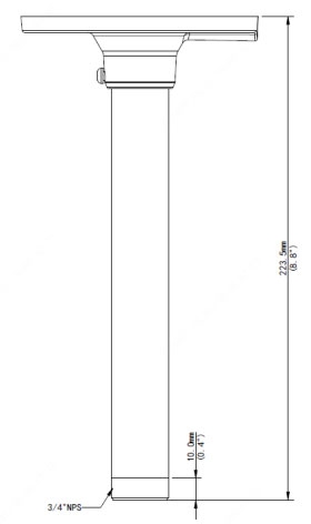 Ceiling Mount with 200mm Pendant for Deputy, Detective, Sheriff, Informant, Radius, Judge, Scout - IPM26DF