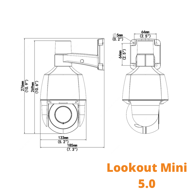 (DISCONTINUED) The Lookout Mini 5.0 - Mini PTZ with 4x zoom and active deterrence light