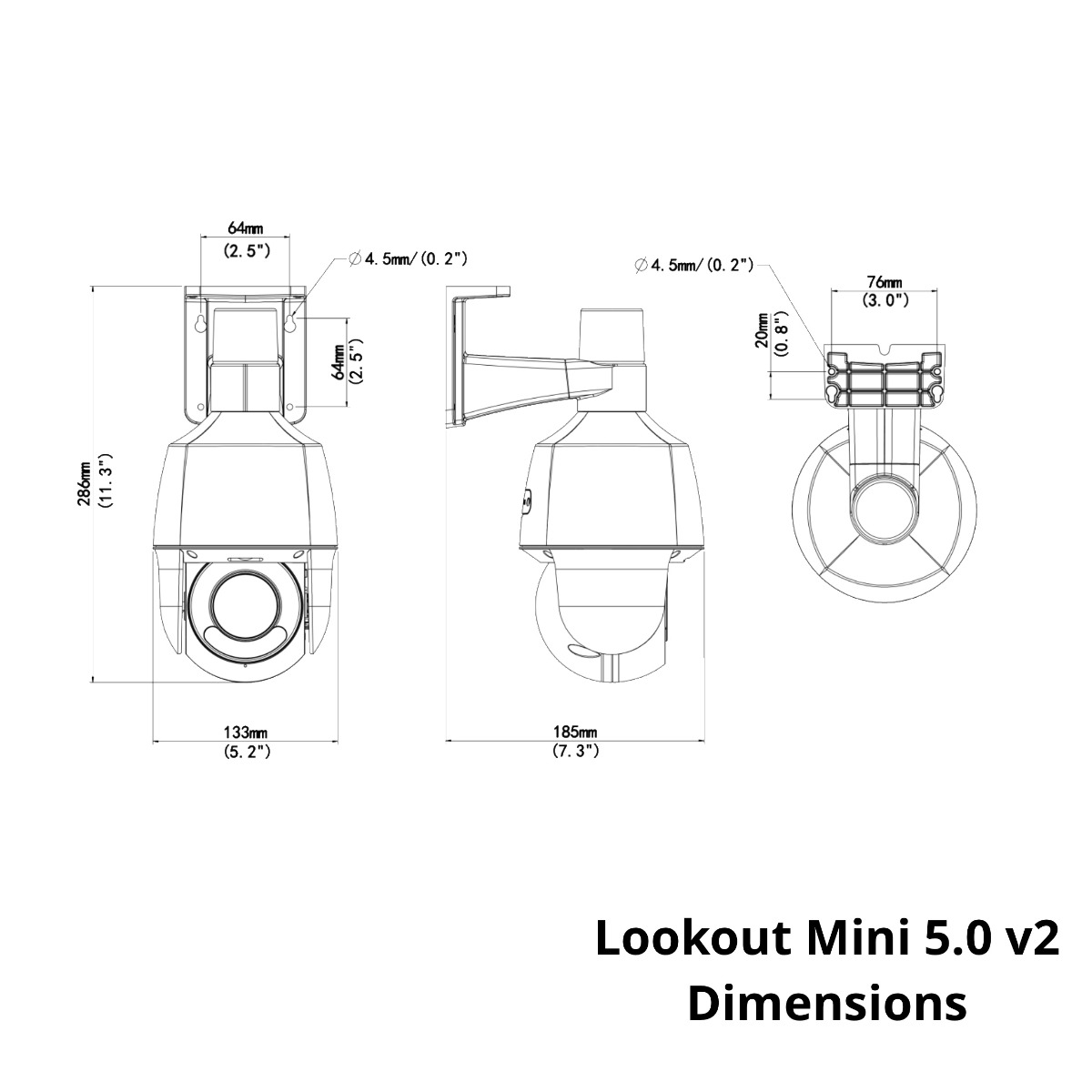The Lookout Mini 5.0 v2 - Mini PTZ with 5x zoom and active deterrence light