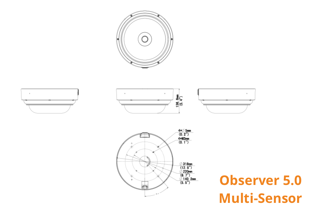 The Observer 5.0 Multi-Sensor - 4 Adjustable Lens Multi-Sensor Camera