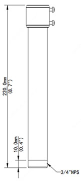 200mm Pendant Extension for Deputy, Detective, Sheriff, Informant, Radius, Judge, Scout - PM26DF-200