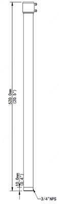 500mm Pendant Extension for Deputy, Detective, Sheriff, Informant, Radius, Judge, Scout - PM26DF-500