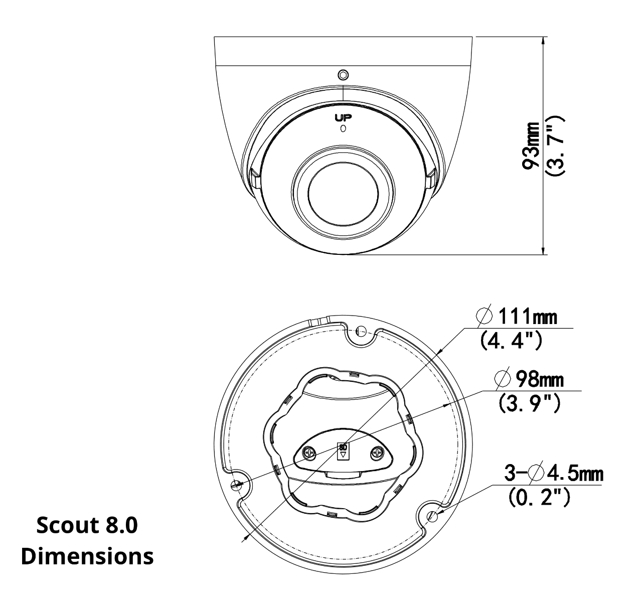 The Scout 8.0 180° - 4K Ultra Wide Angle Turret Camera