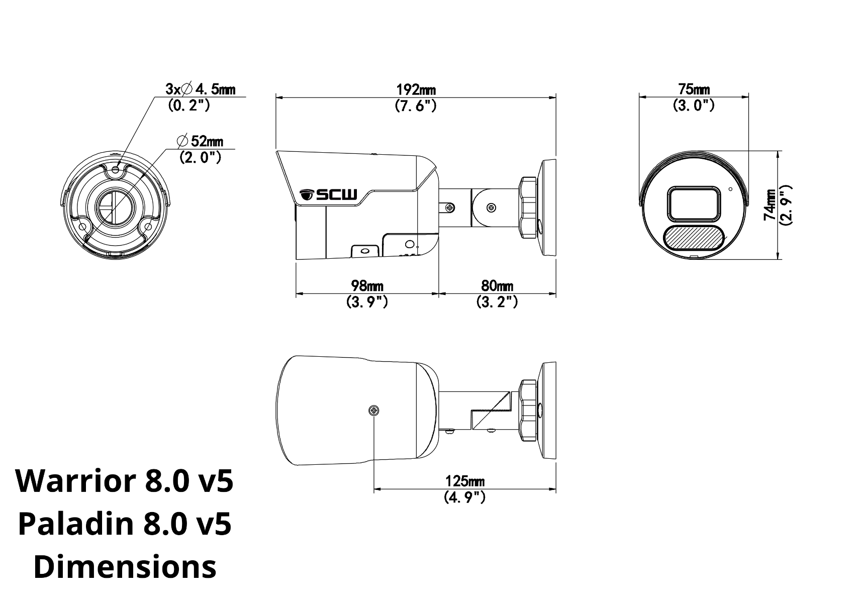 The Paladin 8.0 v5 - 26BF8-V5 - 4K (8MP) Wide Angle Fixed Lens Mini AI Bullet Camera