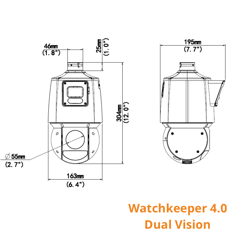 The Watchkeeper Dual Vision 4.0 PTZ + Fixed Lens Camera